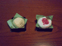 [豊田屋の「びわ」「あじさい」（自宅にて）]